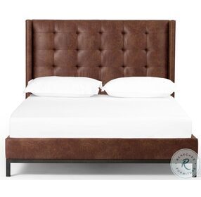 Newhall Tobacco Queen Upholstered Panel Bed