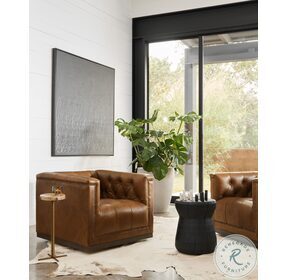 Maxx Heirloom Sienna Leather Swivel Chair