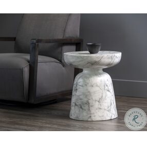Lucida White End Table
