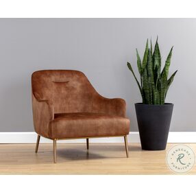 Cameron Nono Rust Fabric Lounge Chair