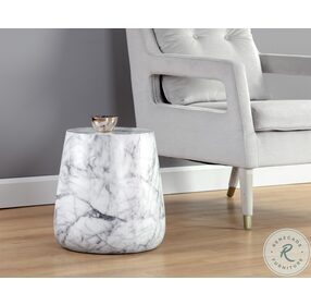 Aries White Side Table
