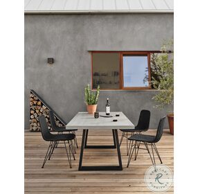 Dema Charcoal Iron and Thick Dark Grey Rope Outdoor Dining Chair