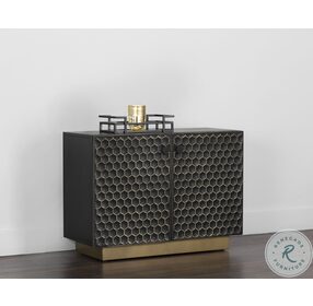 Hive Black And Brass Small Sideboard