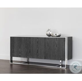 Dalton Grey And Stainless Steel Sideboard