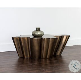 Lynx Brushed Antique Copper Coffee Table