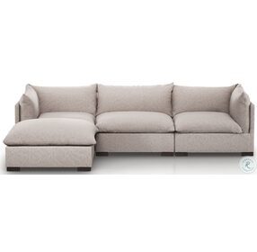 Westwood Bayside Pebble 3 Piece Sectional with Ottoman