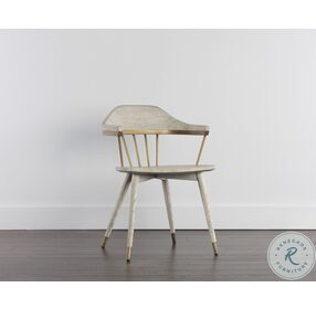 Demi Grey And Antique Brass Dining Chair