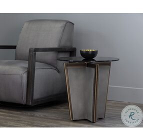 Paros Smoked And Gray End Table