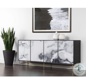 Cordero Black And Antique Brass Sideboard