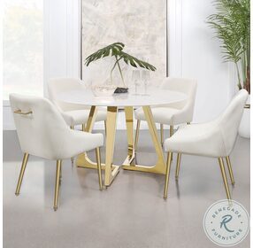 Mayette Ivory Dining Side Chair Set of 2