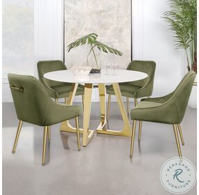 Mayette Olive Dining Side Chair Set of 2