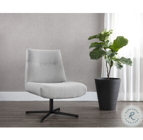 Karson Light Grey Swivel Lounge Chair