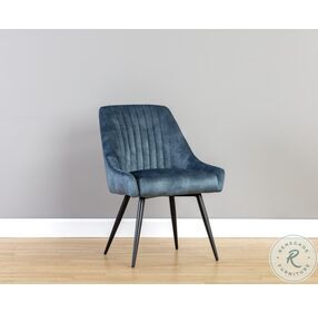 Chardon Nono Petrol Fabric Dining Chair