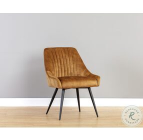Chardon Nono Tapernade Gold Fabric Dining Chair