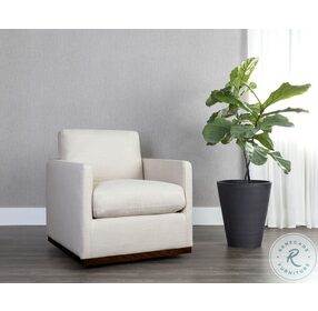 Portman Effie Linen Swivel Lounge Chair