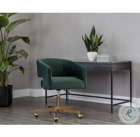 Claren Deep Green Sky Adjustable Office Chair