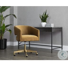Claren Matte Gold Office Chair