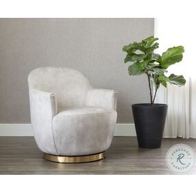 Casey Nono Cream Swivel Lounge Chair