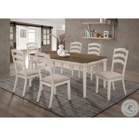 Ronnie Nutmeg And Rustic Cream Dining Table