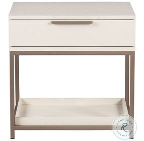 Rebel Champagne Gold And Cream Nightstand