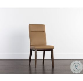 Cashel Linea Wood Leather Dining Chair Set of 2