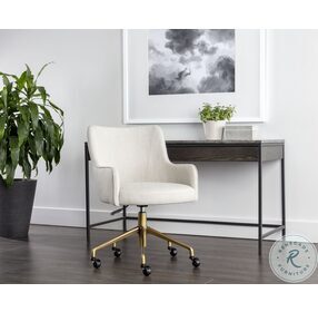 Franklin Beige Linen Office Chair