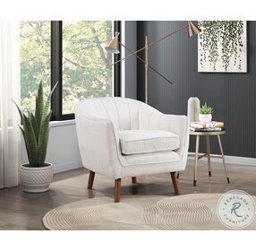 Cutler White Accent Chair