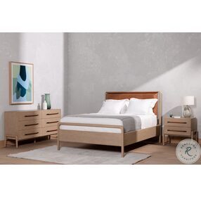 Rosedale Yucca Oak and Chaps Sand King Panel Bed