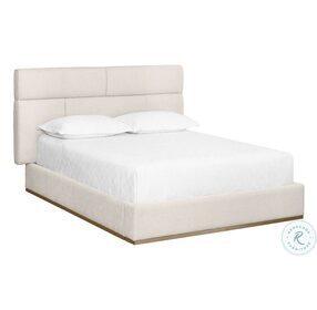 Beckham Chacha Cream Upholstered Platform Bedroom Set