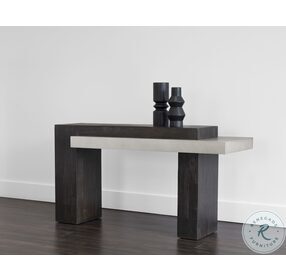 Herriot Dark Brown and Gray Console Table