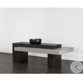 Herriot Dark Brown and Gray Coffee Table