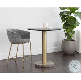 Monaco Gray And Gold Counter Height Dining Table