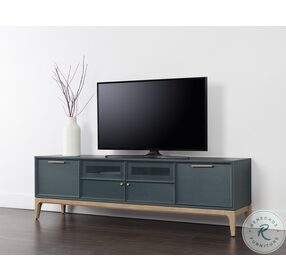 Rivero Teal And Light Wash TV Stand