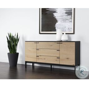 Rosso Brown And Matte Black Medium Sideboard