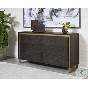 Alvaro Gray And Rustic Bronze Dresser