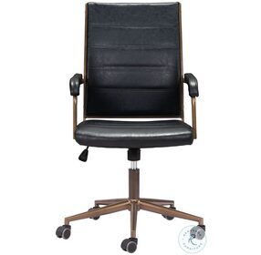 Auction Vintage Black Adjustable Swivel Office Chair
