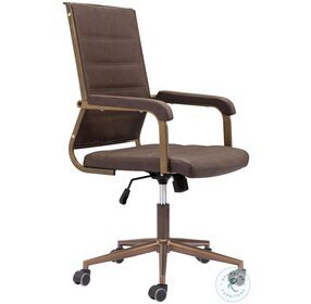 Auction Espresso Adjustable Swivel Office Chair