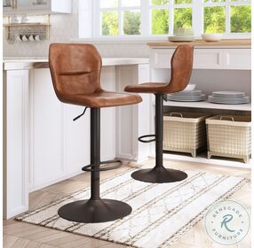 Vital Vintage Brown Adjustable Bar Chair