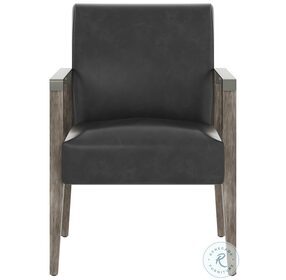 Earl Brentwood Charcoal Leather Arm Chair