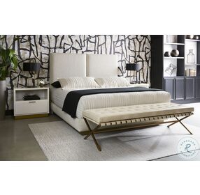 Jenkins Dazzle Cream King Upholstered Platform Bed