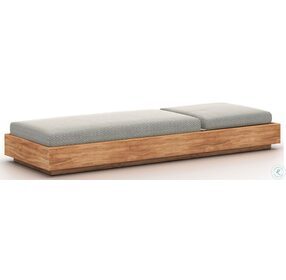 Kinta Faye Ash And Natural Teak Outdoor Chaise
