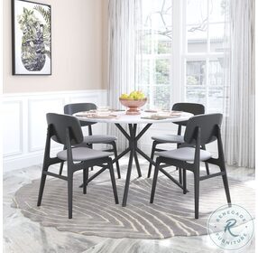Othello Gray And Black Dining Chair Set Of 2