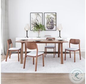 Desdamona Light Gray And Walnut Dining Chair Set Of 2