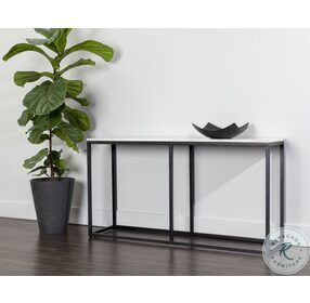 Ellery White And Matte Black Console Table