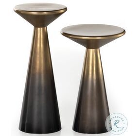 Cameron Ombre Antique Brass Accent Tables Set Of 2