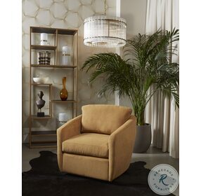 Irina Treasure Gold Swivel Lounge Chair