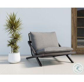 Bari Grace Bay Gray Outdoor Lounge Chair