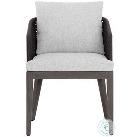 Capri Smoke Gray Outdoor Dining Arm Chair