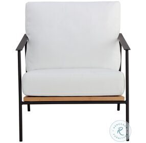 Milan Stinson White Outdoor Arm Chair