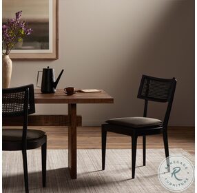 Britt Savile Charcoal Cane Dining Chair